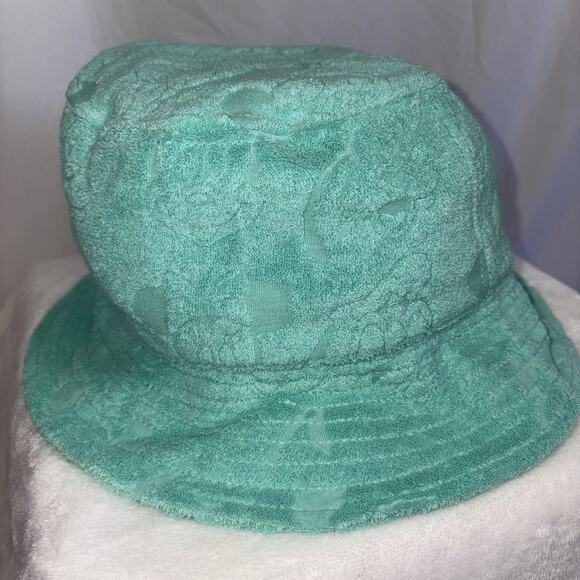 Disney Parks Mickey Mouse Bucket Terry Cloth Hat Turquoise Green Adult OS New - Picture 3 of 10